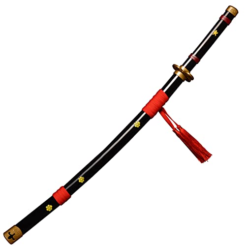 Sword Valley Espada de Madera Roronoa Zoro de 104 cm, Cosplay de Anime,Yama Enma-Negro