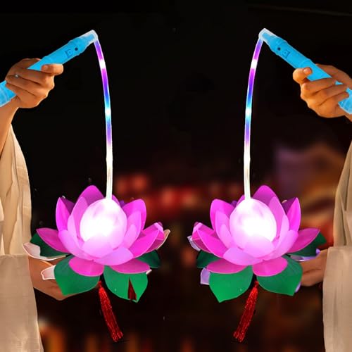 szutfidy Linterna brillante de 3 velocidades Flash brilla en la oscuridad PVC luminoso portátil increíble flor flor de loto lámpara para concierto LED brillante