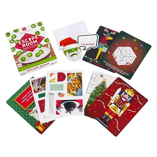 Talking Tables Juego de sala de escape para niños con temática navideña Sprout Edition | Juegos de mesa divertidos de Navidad para jugar durante la cena o regalo de relleno de calcetines de Papá Noel