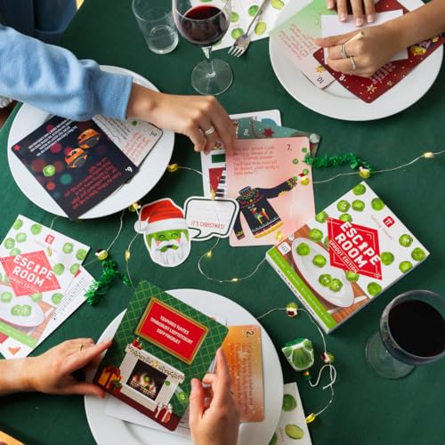Talking Tables Juego de sala de escape para niños con temática navideña Sprout Edition | Juegos de mesa divertidos de Navidad para jugar durante la cena o regalo de relleno de calcetines de Papá Noel