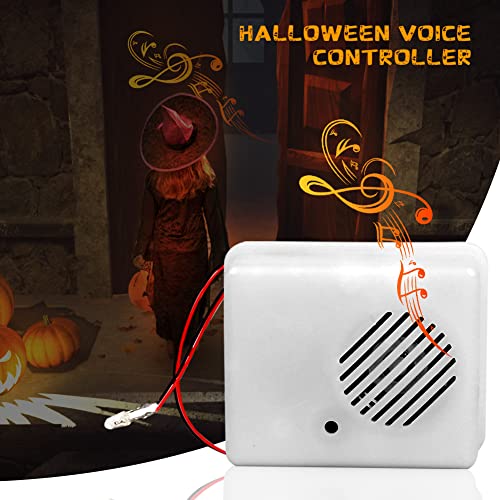 TASUN 2 piezas de ruido de broma de Halloween, sensor de sonido de terror, accesorios de control de voz engañosos, para decoraciones de fiesta (batería no incluida)