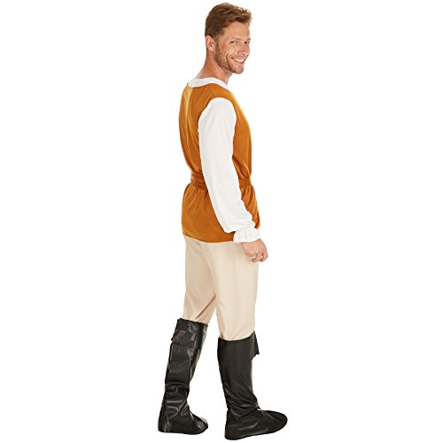 TecTake dressforfun Disfraz de Campesino de la Edad Media para Hombre | Camisa de Manga Larga, Chaleco y cómodos Pantalones (L | No. 301227)