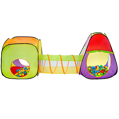 TecTake Tienda Infantil con Bolas | Incl. 200 Bolas + Bolsillo | -Varios Modelos- (Type 1 | no. 401028)
