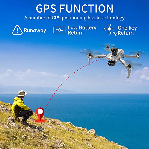 Teegg KF102 MAX GPS Drones con Cámara 4K HD, Evitación Obstáculos con Láser de 360°, 2 Ejes Cardán, 22 Minutos de Tiempo de Vuelo, Retorno Inteligente, Profesional Quadcopter RC Drone (3 Pilas)
