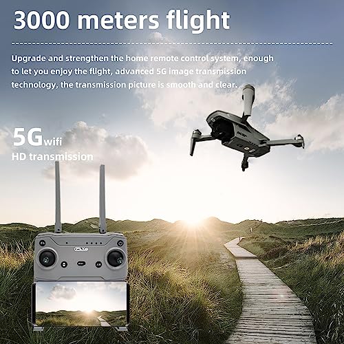 Teeggi Faith2 Mini Drones con Cámara 4K HD, Pesa Solo 239 Gramos, Cardán sin Escobillas de 3 Ejes, 3km FPV, Tiempo de Vuelo de 26 Minutos, Retorno Automático de GPS RC Drone, 3 Baterías