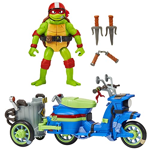 Teenage Mutant Ninja Turtles 83432CO Mutant Mayhem - Ciclo de Batalla con Figura Exclusiva de Raphael. Regalo Ideal para niños de 4 a 7 años y fanáticos de TMNT