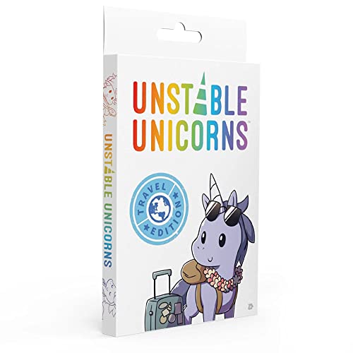 TeeTurtle , Unstable Unicorns Travel Edition , Card Game , Ages 14+ , 2-4 Players , 30-45 Minutes Playing Time