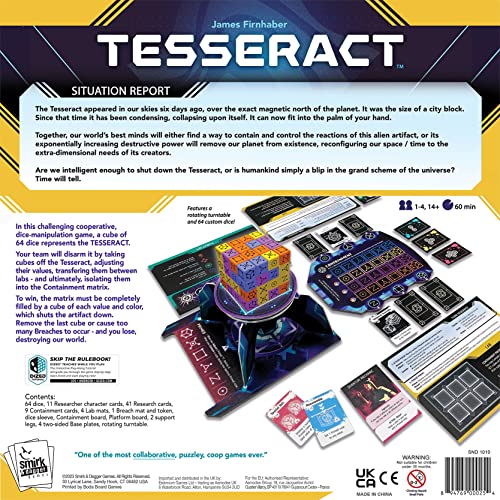 Tesseract de Smirk & Dagger, un juego cooperativo de manipulación de dados