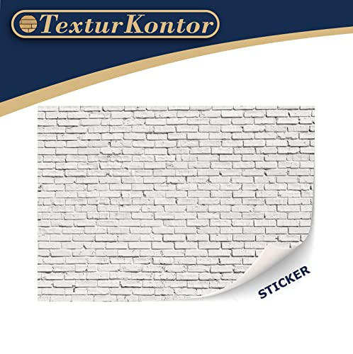 TexturKontor 3 hojas autoadhesivas de pared de ladrillo para casas de muñecas escala 1:12 (pared de piedra encalada) (0003)