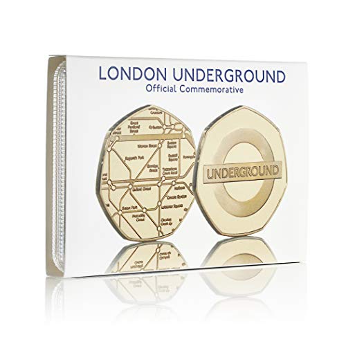 The Commemorative Coin Company Conmemorativo de oro de 24 quilates con licencia oficial de Londres bajo tierra. Metro, tubo, tren, TFL. Transporte para Londres