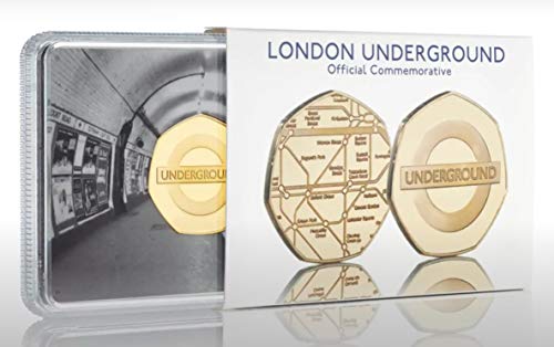 The Commemorative Coin Company Conmemorativo de oro de 24 quilates con licencia oficial de Londres bajo tierra. Metro, tubo, tren, TFL. Transporte para Londres