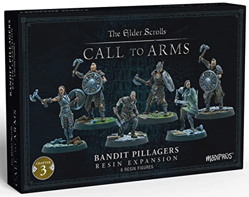 The Elder Scrolls: Call to Arms - Expansión Bandit Pillagers - 6 figuras de resina sin pintar, capítulo 3, RPG, incluye bases escénicas, figuras de escala de 32 mm, juego de rol de mesa