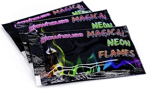 The Glowhouse Pack de 8 mágica de neón Las Llamas de Fuego colorante mística Cambio de Color de la Llama