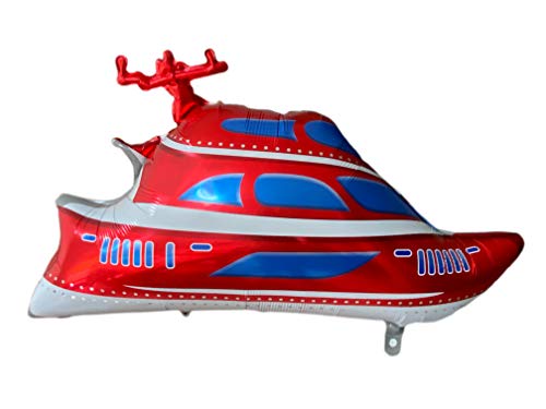 The Little Leisure Company Globo de barco rojo – 1 barco – perfecto para cumpleaños y fiestas de cumpleaños – barco