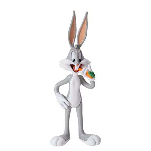 The Noble Collection Looney Tunes Mini Bendyfigs Bugs Bunny – 5.75 Pulgadas (14.5 cm) Noble Toys Miniatura Bendyfigs Figuras de muñeca Posable