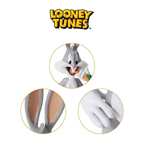 The Noble Collection Looney Tunes Mini Bendyfigs Bugs Bunny – 5.75 Pulgadas (14.5 cm) Noble Toys Miniatura Bendyfigs Figuras de muñeca Posable