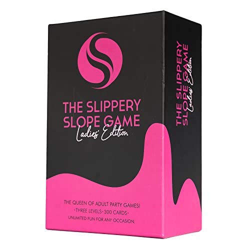 The Slippery Slope - Juego de cartas divertido e hilarante para despedidas de soltera y noches de niñas con 300 cartas y 6 categorías, ideal para más de 3 jugadores, a partir de 18 años