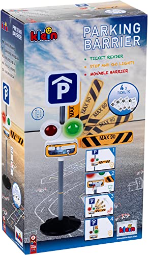 Theo Klein 2960 Parking Barrier I AutoMatic or Manually Adjustable Traffic Light phases I Movable Barrier I AutoMatic Switch-off I Toys for Children Aged 3 and over