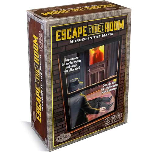 ThinkFun Escape The Room: Asesinato de Mafia, Juego de Lógica de Mesa para Adultos, 13 Jugadores, Edad 14+ Años