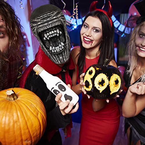 thoran 2 fundas para la cabeza de xenomorfo de Halloween, accesorios de disfraz de látex, para Halloween y adultos, accesorios de fiesta