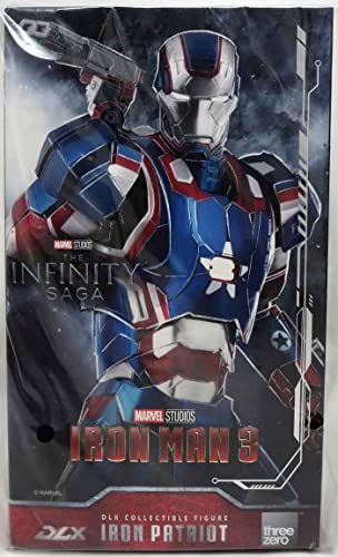 ThreeZero - Figura de acción Marvel Infinity Saga Iron Patriot Deluxe Escala 1/12 (Red)