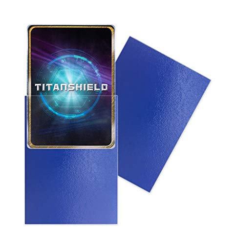 TitanShield 150 fundas, azul compatible con juegos de mesa de tamaño estándar, MTG Magic The Gathering, Pokemon, Lorcana y fundas de cartas coleccionables Protector de cubierta 2.5 x 3.5 pulgadas 66 x