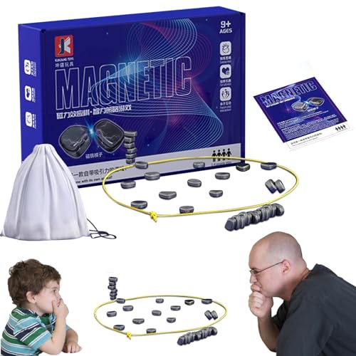 TONGXIYU Magnetic Chess Game,Magnetic Chess Set Board Games,Ajedrez De Batalla con Efecto Magnético,Suministros Fiestas para Familiares y Amigos.