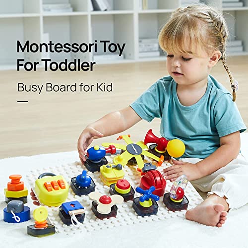 TOP BRIGHT Cubo de trabajo para niños pequeños, juguetes Montessori para 1, 2, 3, 4 años, niñas, regalos, juguetes sensoriales para niños pequeños 1-3, dados de trabajo para niños