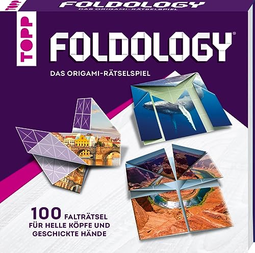 TOPP Foldology – El Juego de Rompecabezas de Origami: 100 Rompecabezas Plegables únicos para Mentes Brillantes y Manos hábiles jóvenes y Viejos!