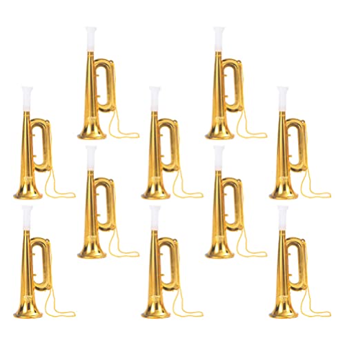 TOYANDONA 10 Piezas Trompetas de Plástico Trompetas Musicales Fabricantes de Ruido Trompeta Aclamando Trompetas Juguetes para Niños Accesorios de Rendimiento