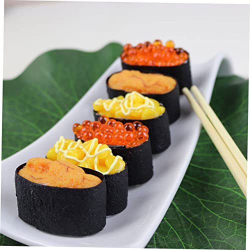 TOYANDONA 6 Piezas De Simulación De Sushi De Plástico Juguetes Japoneses Comida Japonesa Sashimi Artificial Modelo De Sushi Decorativo Accesorios De Exhibición De Sashimi Simulación De Pvc