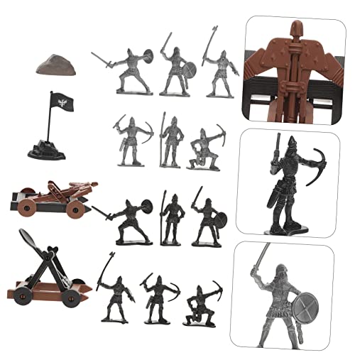 Toyvian 1 Juego Soldado Medieval Figetoys Figura De Soldados Figuras De Acción Vehículo Juguetes para Niños Estatuas Decorativas Soldados De El Plastico Hombre Profesión Torre Alta