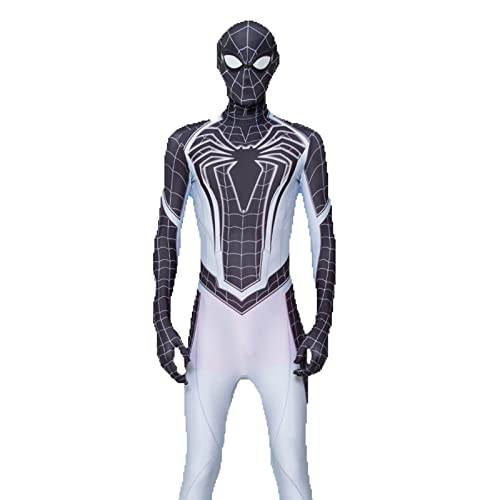 Traje negativo Niños Superhéroe Spiderman Disfraz 6-7 años Niños 3D Imprimir Disfraces Trajes for Halloween Navidad Prom Carnavales (Color : A, Size : (110~120cm))