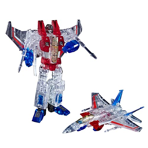 Transformer Starscream, Amigo de Jetfire Skyfire, G1 Animation Decepticon Airplano Transparente F15 Fighter Modelo Robot Figura de acción de muñeca KO Versión