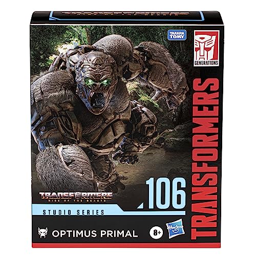 Transformers Studio Series Leader Rise of The Beasts 106 Optimus Primal - Figura de acción de 8.5 Pulgadas