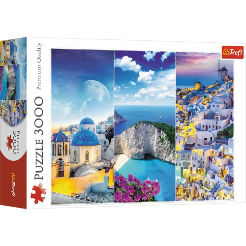Trefl 3000 Piezas, Adultos y niños a Partir de 15 años Puzzle, Color Vacaciones griegas, Griechischer Urlaub