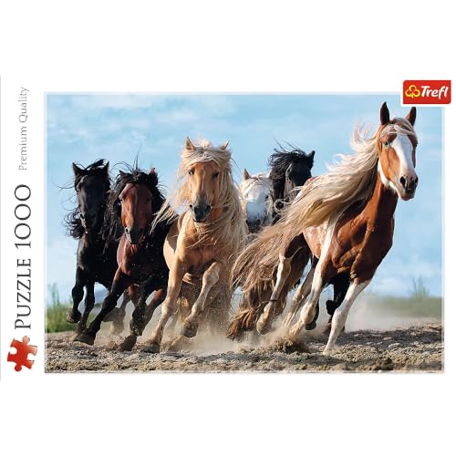 Trefl 916 10446 Die gallopierenden Pferde EA 1000 Teile, Premium Quality, für Erwachsene und Kinder ab 12 Jahren 1000pcs Horses, Coloured