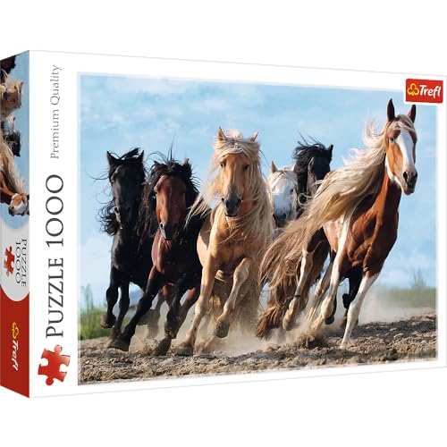 Trefl 916 10446 Die gallopierenden Pferde EA 1000 Teile, Premium Quality, für Erwachsene und Kinder ab 12 Jahren 1000pcs Horses, Coloured