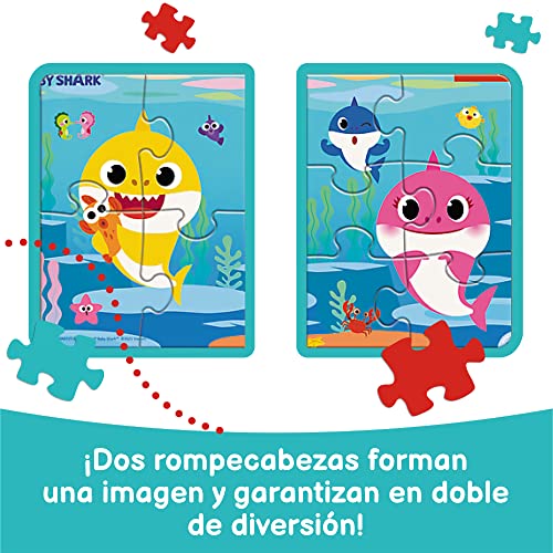 Trefl Baby con Marco, para niños a Partir de 2 años Puzzle, Color Tiburones Felices, Shark
