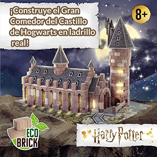 Trefl Brick Trick, Construye De Ladrillos - Great Hall, Gran Salón - Harry Potter, Hogwarts, Escuela De Magia, Eco Ladrillos, DIY, Más De 410 Ladrillos, Reutilizable, Juego Creativo para Niños