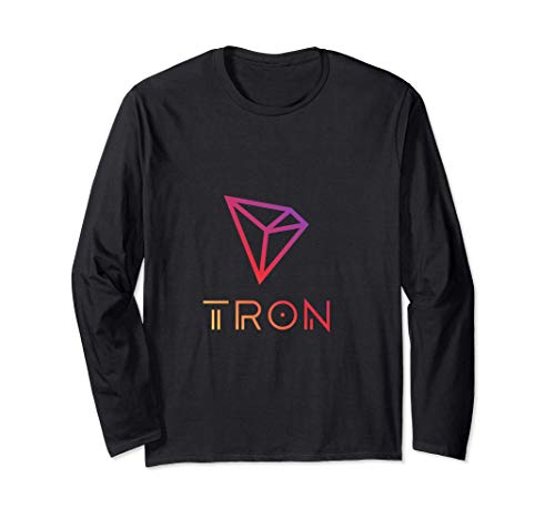 TRON TRX Logo Image Cryptocurrency Manga Larga