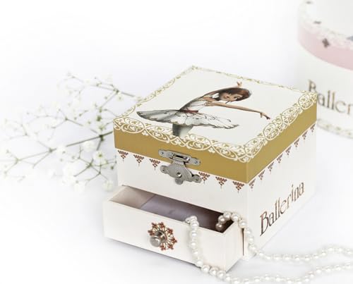 Trousselier, pequeña caja de música con diseño de Ballerina.