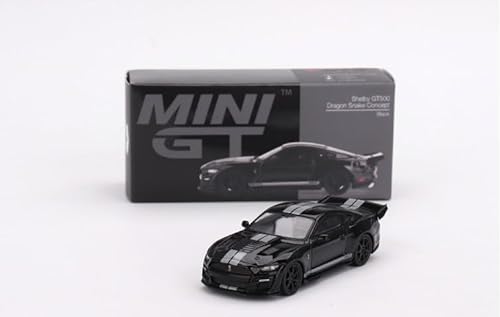 True Scale Miniatures Modelo de coche compatible con Shelby GT500 Dragon Snake Concept Black 1/64 Diecast Model Car MGT00575