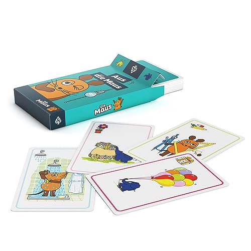 TS Spielkarten - Fuera del juego de cartas del ratón para niños a partir de 3 años, DieMouse WDR, reglas del juego como Peter Negro
