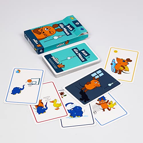 TS Spielkarten - Fuera del juego de cartas del ratón para niños a partir de 3 años, DieMouse WDR, reglas del juego como Peter Negro