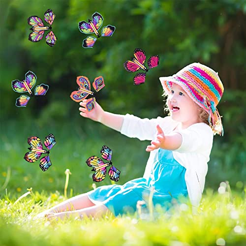 TSHAOUN 15 Piezas Mariposa Voladora mágicas, Mariposas Magic, Flying Butterfly Toy, Tarjeta Mágica Mariposa niños para Regalos de Cumpleaños, Educación Infantil, Regalos Sorpresa (Color Aleatorio)