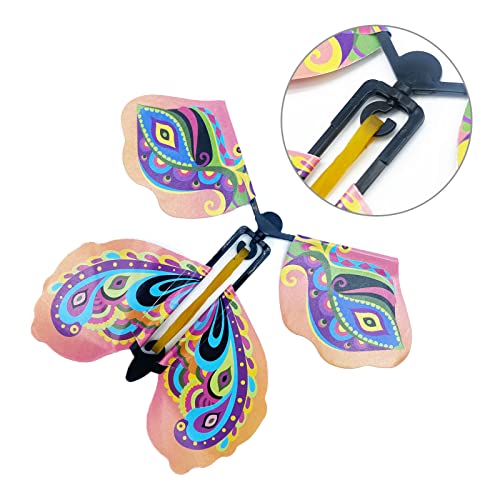 TSHAOUN 15 Piezas Mariposa Voladora mágicas, Mariposas Magic, Flying Butterfly Toy, Tarjeta Mágica Mariposa niños para Regalos de Cumpleaños, Educación Infantil, Regalos Sorpresa (Color Aleatorio)