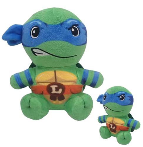 Turtles Plush,Personajes de Anime Ninja Felpa Juguete,Teenage Mutant Felpa Juguetes Niños Y Anime-Fans. (Azul)