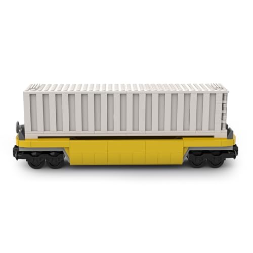 TYFUN Technik Zug Bausatz, 493 piezas Retro MOC 40-inch Container Camión, Bloques de sujeción Regalo para Adultos y Niños, Maqueta Compatible con Lego