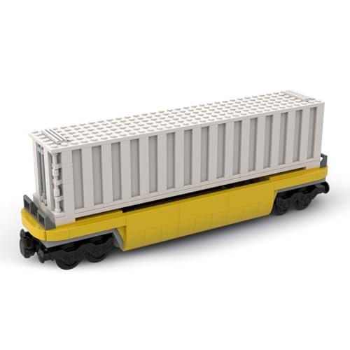 TYFUN Technik Zug Bausatz, 493 piezas Retro MOC 40-inch Container Camión, Bloques de sujeción Regalo para Adultos y Niños, Maqueta Compatible con Lego